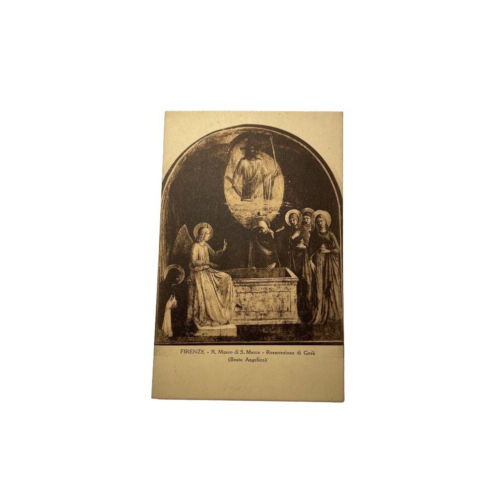 Vintage Postcard Firenze Florence Italy The Resurrection of Jesus Christ u